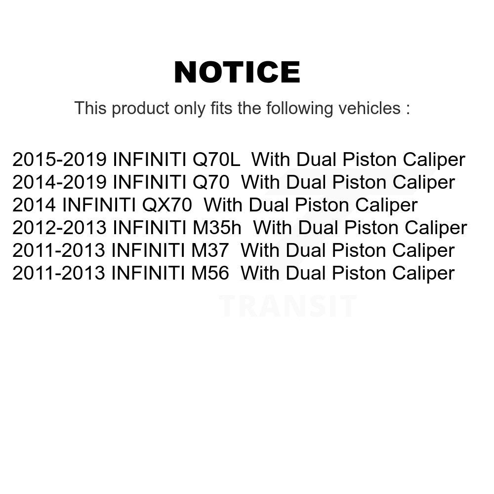 [Avant et Arrière] Disque de frein pour INFINITI M37 QX70 Q70 Q70L M56 M35h KD-100846