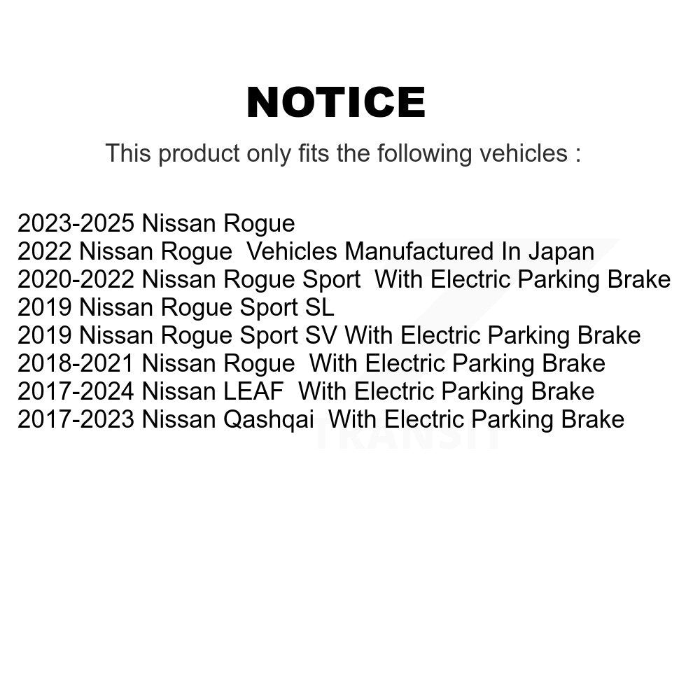 [Arrière] Disque de frein pour Nissan Rogue Qashqai Sport LEAF KD-100861