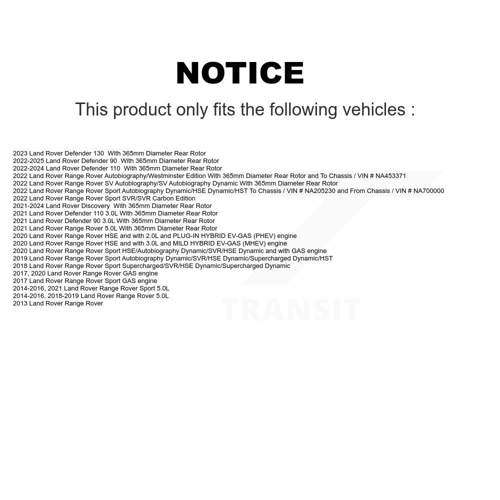 [Arrière] Disque de frein pour Land Rover Range Sport Defender 110 Discovery 90 130 KD-100872