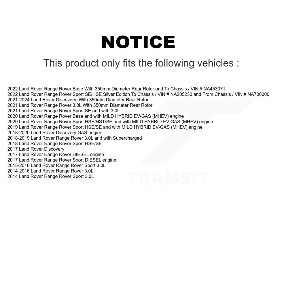 [Arrière] Disque de frein pour Land Rover Range Sport Discovery KD-100873