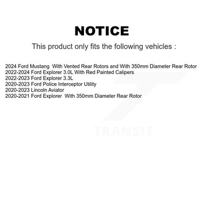 [Arrière] Disque de frein pour Ford Explorer Lincoln Aviator Police Interceptor KD-100880