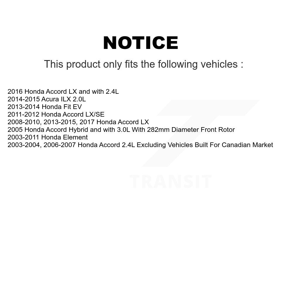 [Avant] Disque et plaquette de frein pour Honda Accord Fit Element Acura ILX KDA-100019
