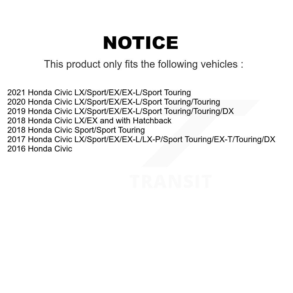 [Avant] Disque et plaquette de frein pour Honda Civic KDA-100027