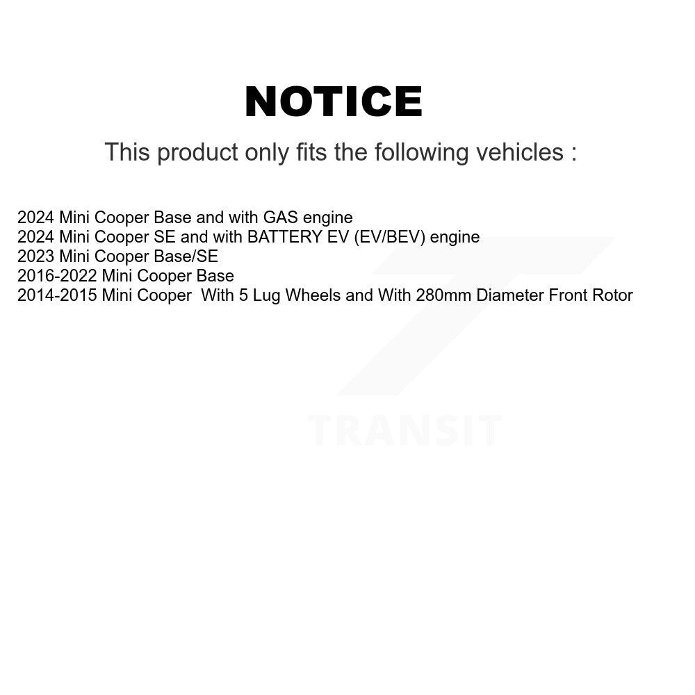 [Avant] Disque et plaquette de frein pour Mini Cooper KDA-100053