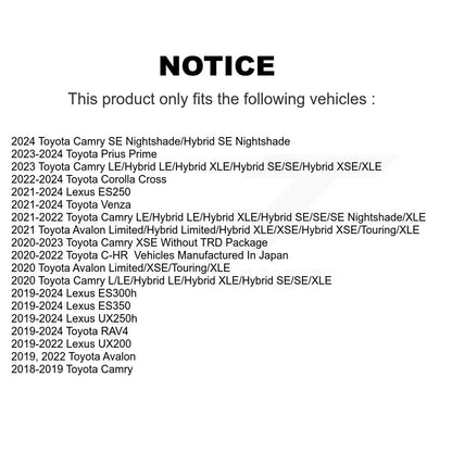 [Avant] Disque et plaquette de frein pour Toyota RAV4 Camry Corolla Cross Lexus KDA-100129