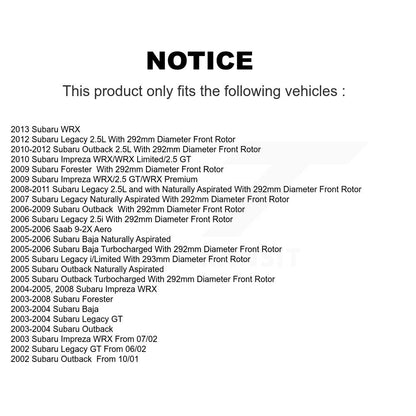 [Avant] Disque et plaquette de frein pour Subaru Outback Impreza Forester Legacy KDA-100141