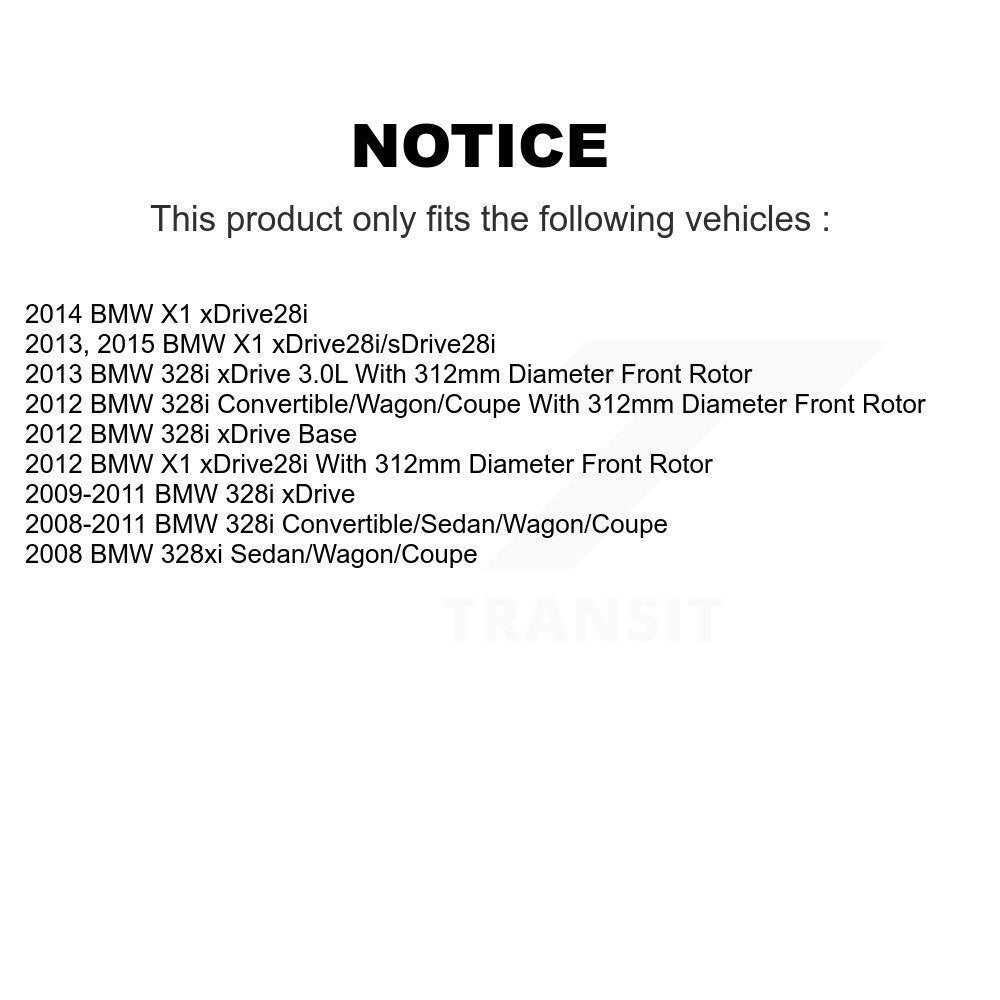 [Avant] Disque et plaquette de frein pour BMW 328i xDrive X1 328xi KDA-100150