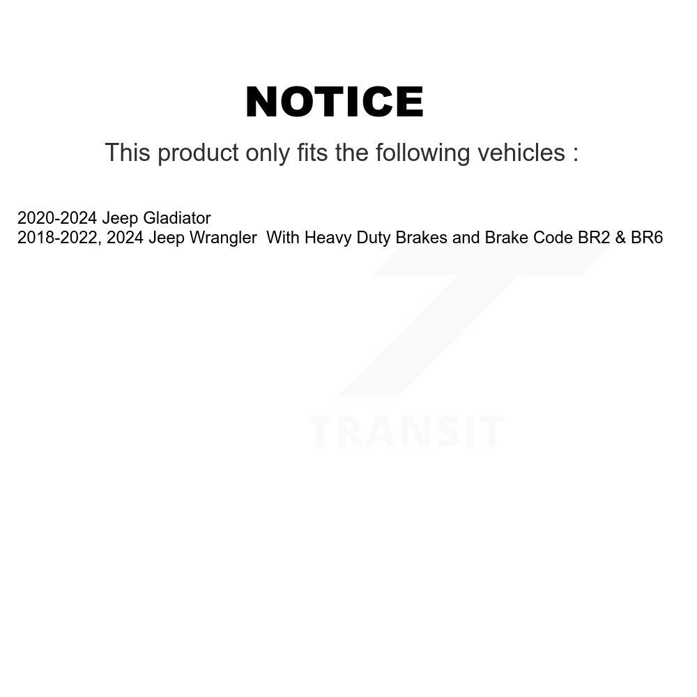 [Avant] Disque et plaquette de frein pour Jeep Wrangler Gladiator KDA-100174