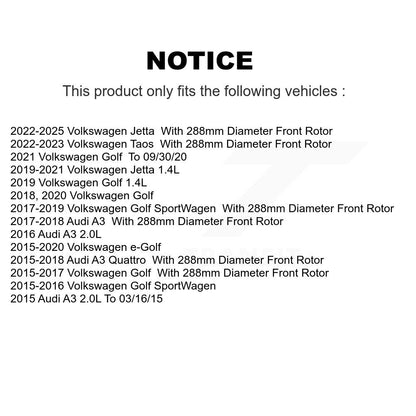 [Avant] Disque et plaquette de frein pour Volkswagen Jetta Golf SportWagen Taos A3 KDA-100279