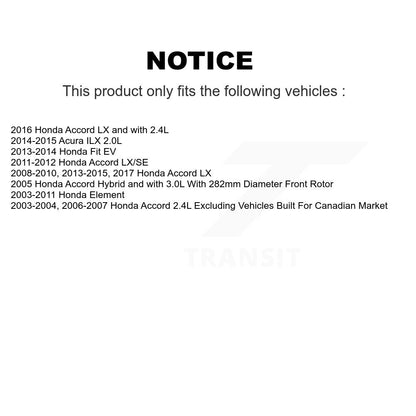 [Avant] Disque et plaquette de frein pour Honda Accord Fit Element Acura ILX KDA-100355