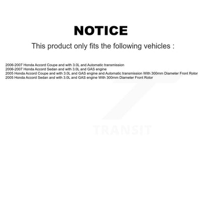 [Avant] Disque et plaquette de frein pour Honda Accord KDA-100359