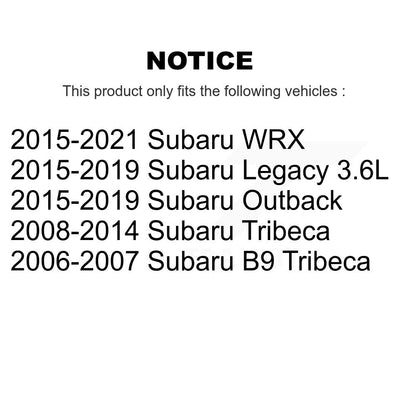 [Avant] Disque et plaquette de frein pour Subaru Outback WRX Legacy Tribeca B9 KDA-100415