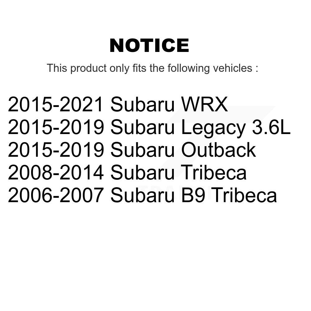 [Avant] Disque et plaquette de frein pour Subaru Outback WRX Legacy Tribeca B9 KDA-100416