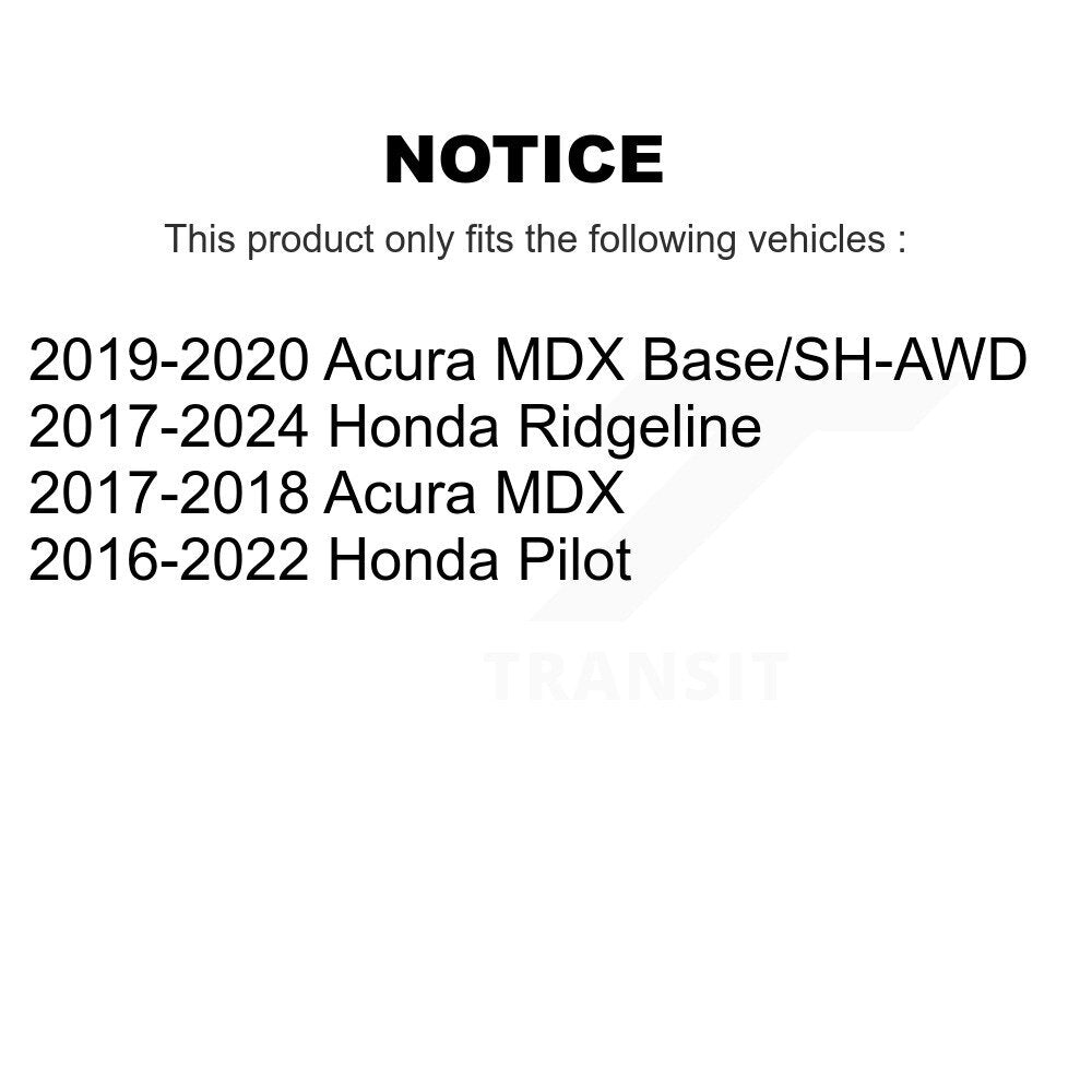 [Avant] Disque et plaquette de frein pour Honda Pilot Ridgeline Acura MDX KDA-100437