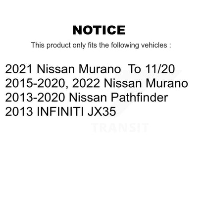 [Avant et Arrière] Disque et plaquette de frein pour Nissan Murano Pathfinder INFINITI KDA-100561