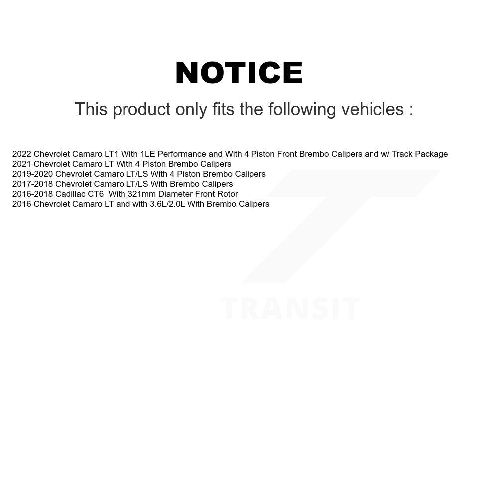 [Avant et Arrière] Disque et plaquette de frein pour Chevrolet Camaro CT6 KDA-100690