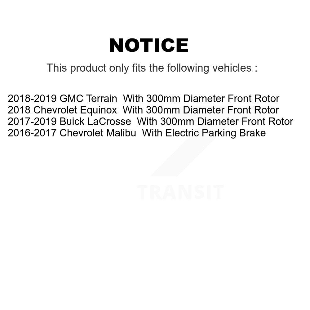 [Avant et Arrière] Disque et plaquette de frein pour Chevrolet Equinox GMC Terrain Buick KDA-100800