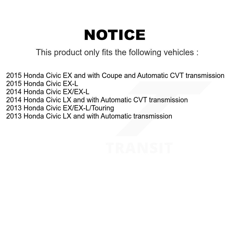 [Avant et Arrière] Disque et plaquette de frein pour Honda Civic KDA-100835