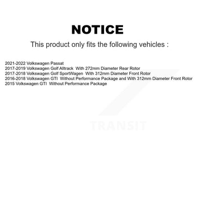 [Avant et Arrière] Disque et plaquette de frein pour Volkswagen Golf SportWagen GTI KDA-101596