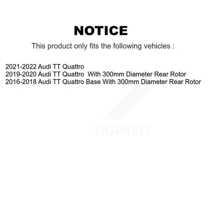 [Avant et Arrière] Disque et plaquette de frein pour Audi TT Quattro KDA-101602