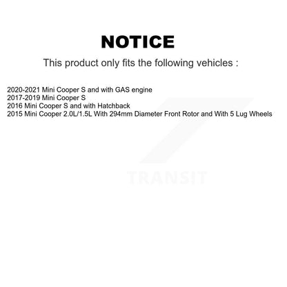 [Avant et Arrière] Disque et plaquette de frein pour Mini Cooper KDA-101620