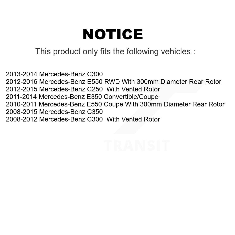 [Arrière] Disque et plaquette de frein pour Mercedes-Benz C300 C350 E350 C250 KDA-101949