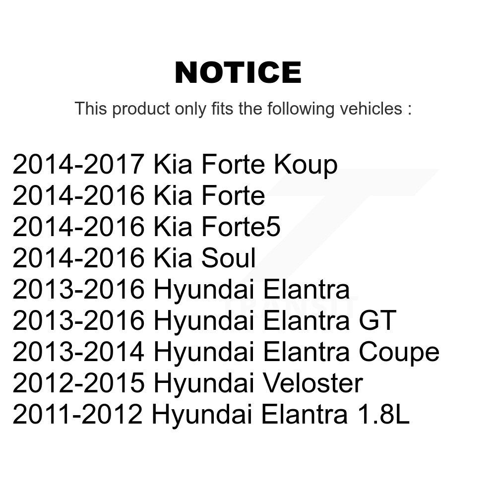 [Arrière] Disque et plaquette de frein pour Hyundai Elantra Kia GT Soul Forte Forte5 KDA-102008