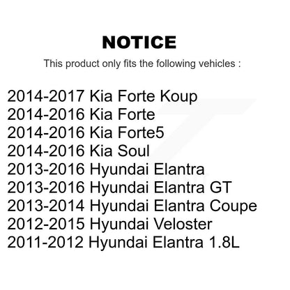 [Arrière] Disque et plaquette de frein pour Hyundai Elantra Kia GT Soul Forte Forte5 KDA-102009