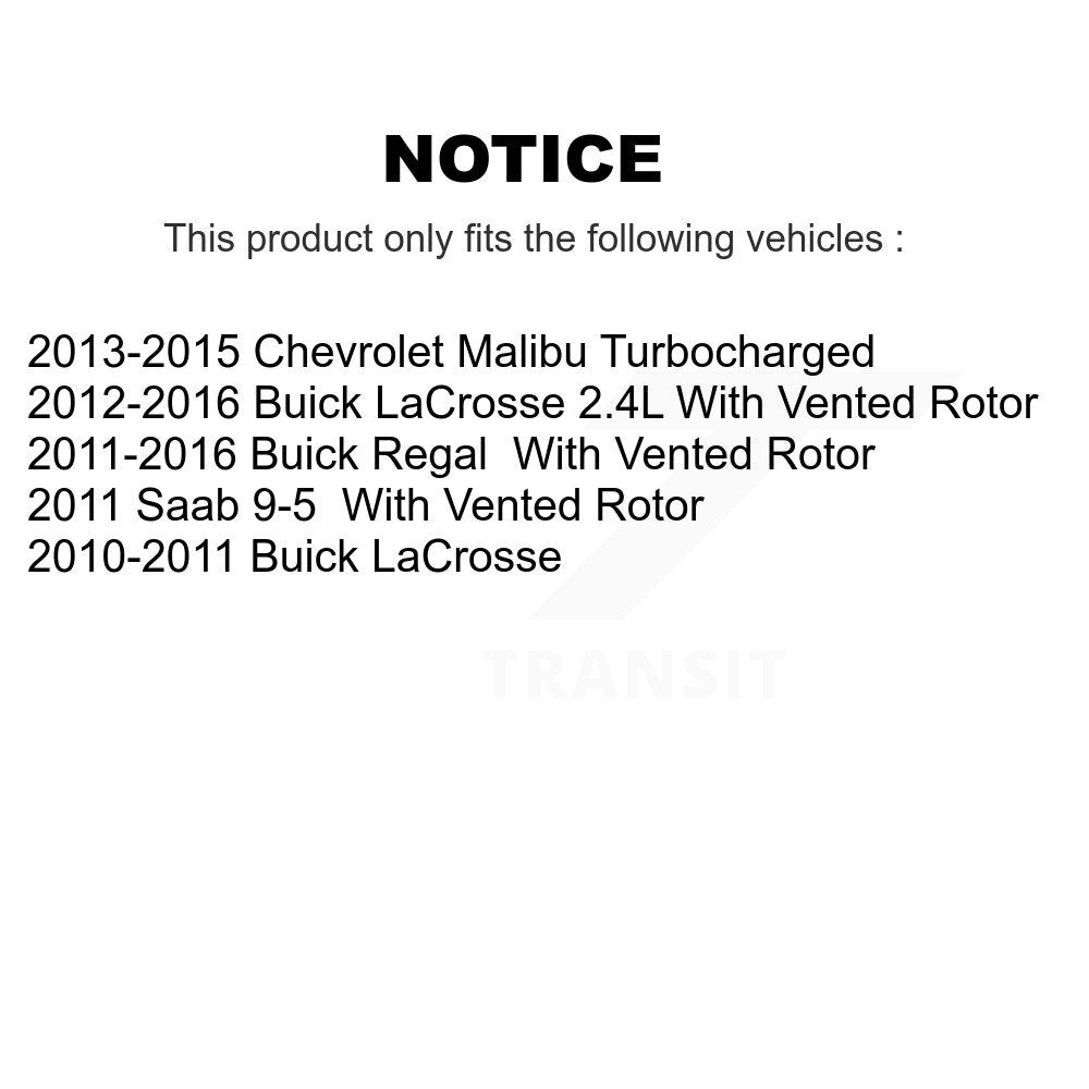 [Arrière] Disque et plaquette de frein pour Buick Chevrolet Malibu LaCrosse Regal 9-5 KDA-102050