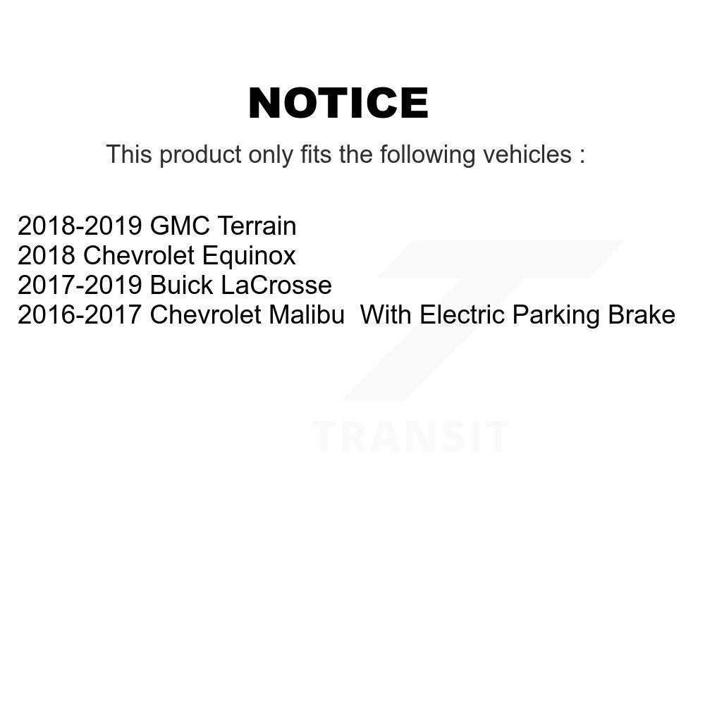 [Arrière] Disque et plaquette de frein pour Chevrolet Equinox GMC Terrain Malibu KDA-102123