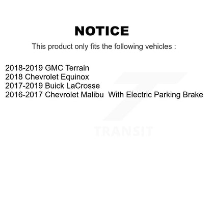 [Arrière] Disque et plaquette de frein pour Chevrolet Equinox GMC Terrain Malibu KDA-102123