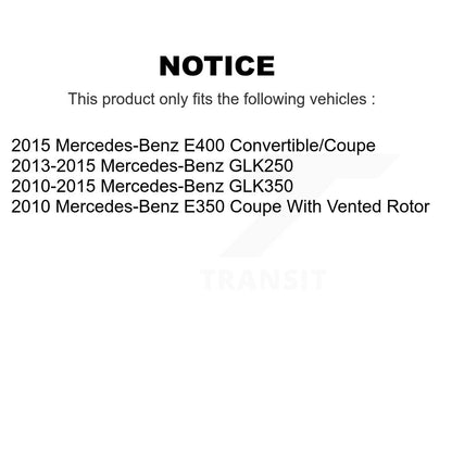 [Arrière] Disque et plaquette de frein pour Mercedes-Benz GLK350 GLK250 E350 KDA-102188