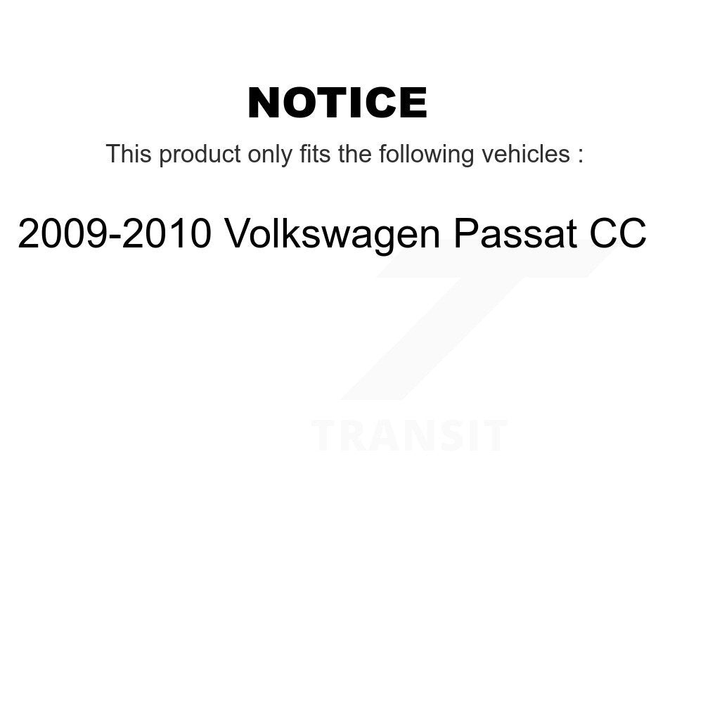 [Arrière] Disque et plaquette de frein pour 2009-2010 Volkswagen Passat CC KDA-102206