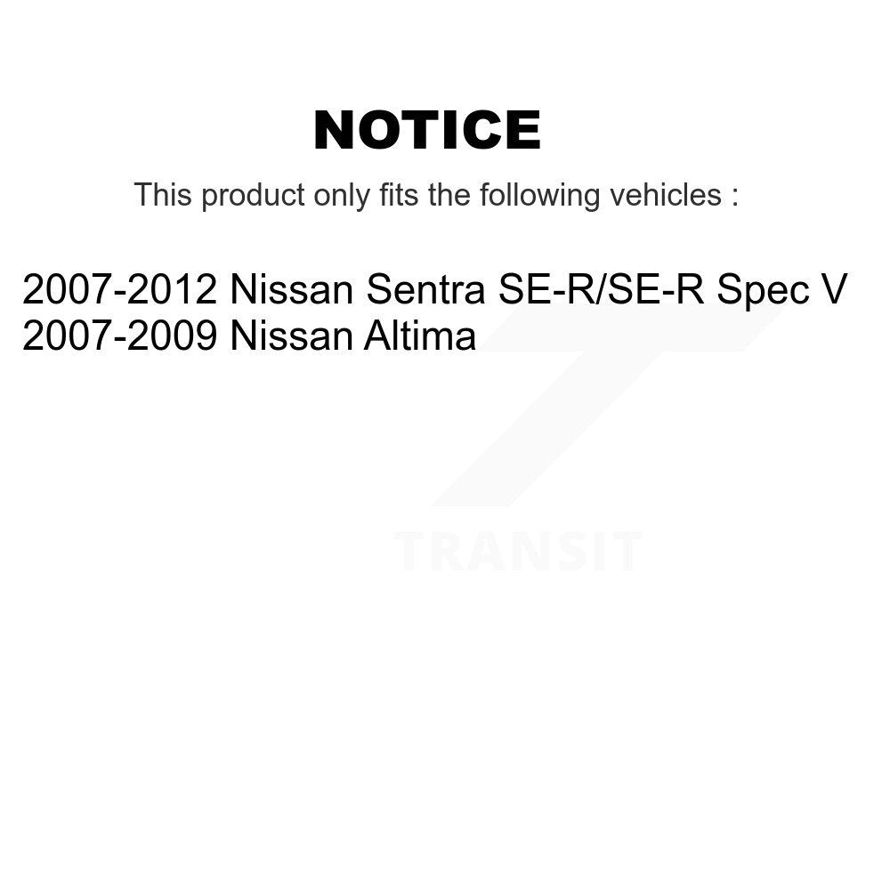 [Arrière] Disque et plaquette de frein pour Nissan Sentra Altima KDA-102304