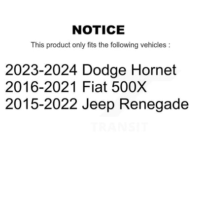 [Arrière] Disque et plaquette de frein pour Jeep Renegade Dodge Hornet Fiat 500X KDA-102308