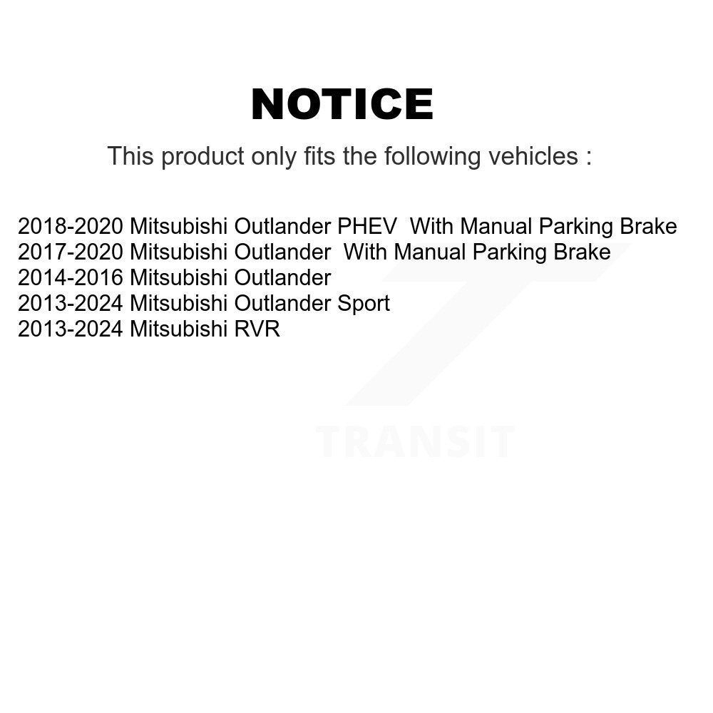[Arrière] Disque et plaquette de frein pour Mitsubishi RVR Outlander PHEV Sport KDA-102314
