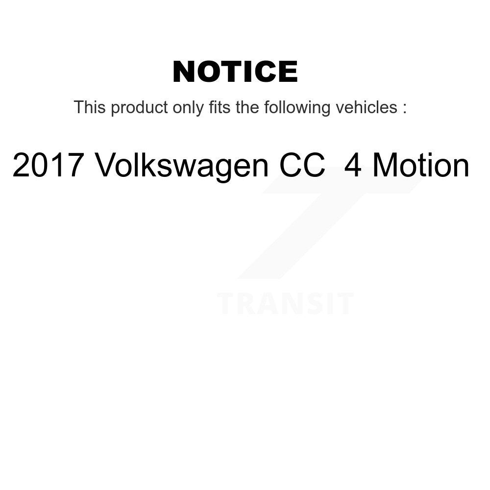 [Avant et Arrière] Disque et plaquette de frein pour 2017 Volkswagen CC 4 Motion KDA-102561