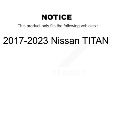 [Avant et Arrière] Disque et plaquette de frein pour 2017-2023 Nissan TITAN KDA-102895
