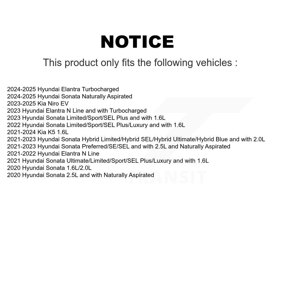 [Avant] Disque et plaquette de frein pour Hyundai Elantra Sonata Kia Niro EV K5 KDA-102982