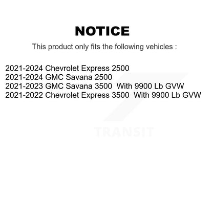 [Avant] Disque et plaquette de frein pour GMC Chevrolet Savana 2500 Express KDA-102989