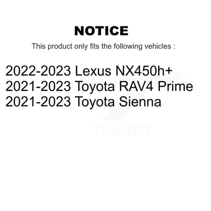 [Avant et Arrière] Disque et plaquette de frein pour Toyota Sienna RAV4 Prime Lexus KDA-103155