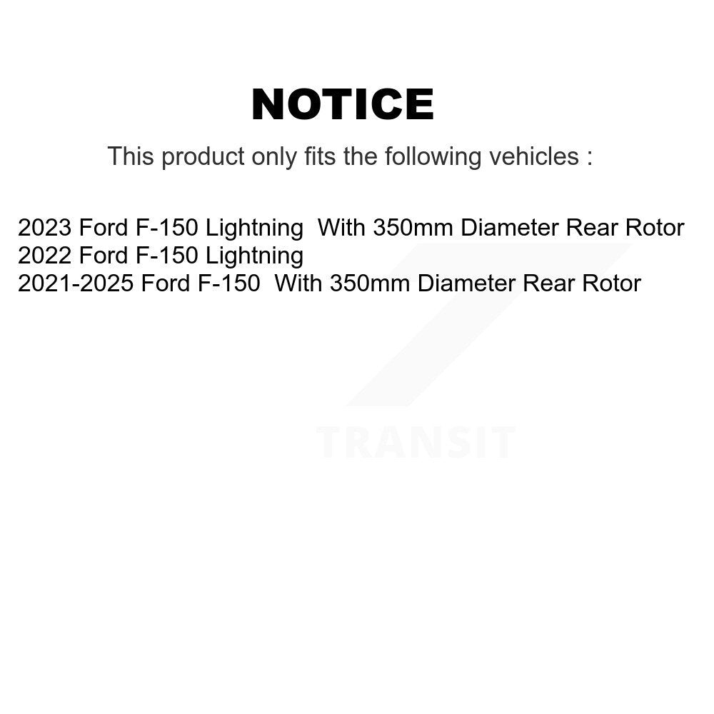 [Arrière] Disque et plaquette de frein pour Ford F-150 Lightning KDA-103194
