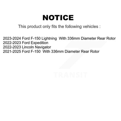 [Arrière] Disque et plaquette de frein pour Ford F-150 Lightning Expedition KDA-103205