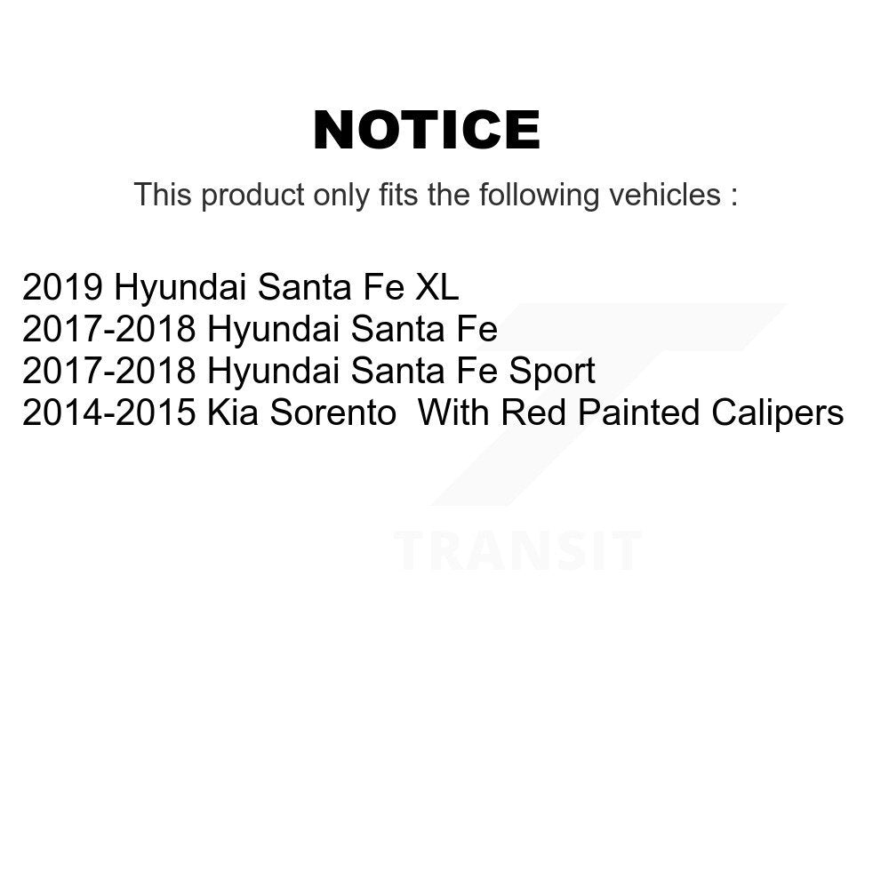 [Arrière] Disque et plaquette de frein pour Hyundai Santa Fe XL KDA-103343