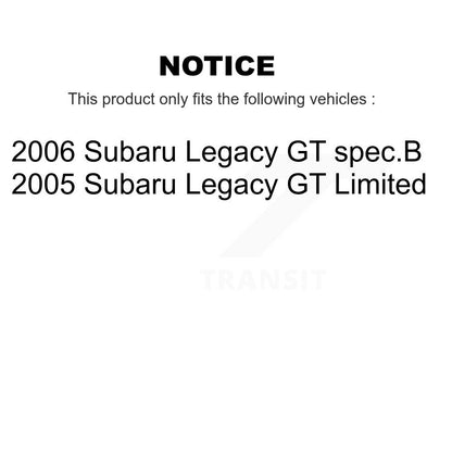 [Avant] Kit de disque (percé rainuré revêtu) et plaquette (céramique) de frein pour Subaru Legacy KDC-100036