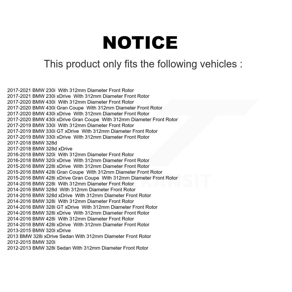 [Avant] Kit de disque (percé rainuré revêtu) et plaquette (céramique) de frein pour BMW 328i xDrive 320i 330i 428i 430i Gran Coupe GT 328d 228i 230i KDC-100038