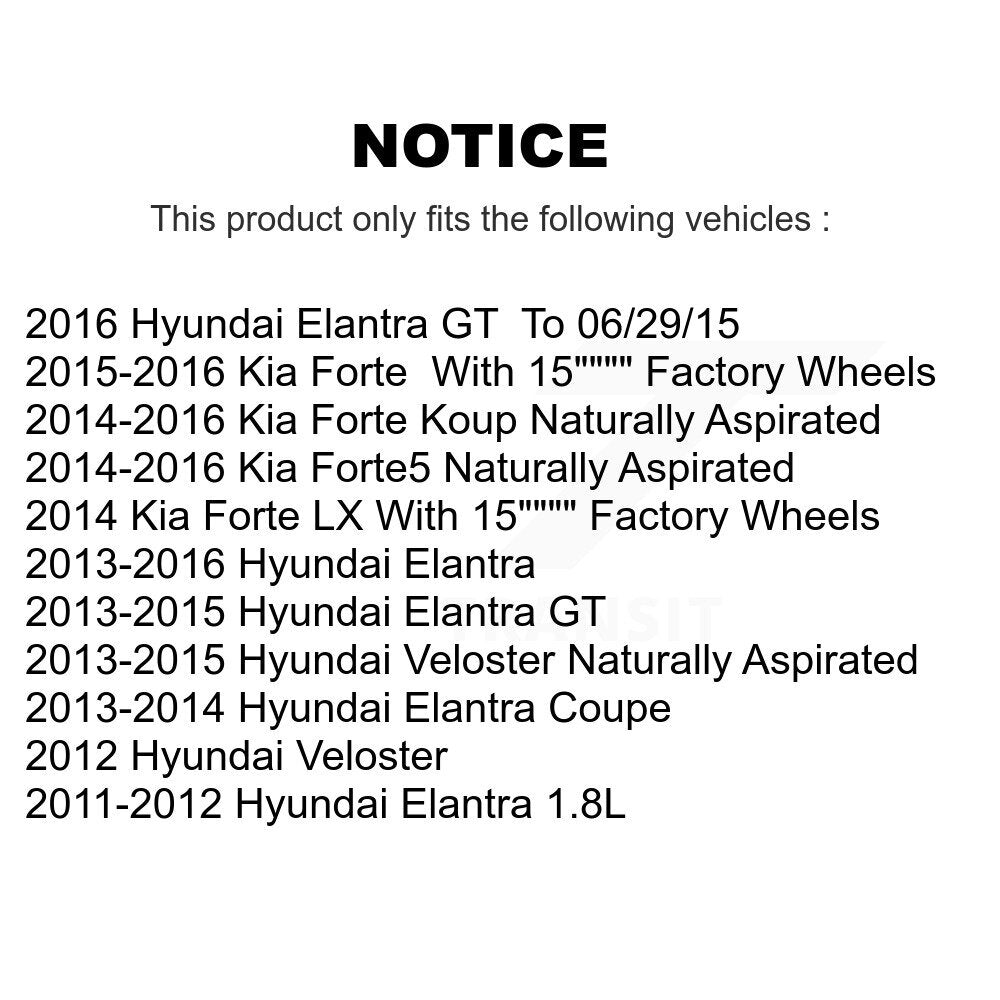 [Avant] Kit de disque (percé rainuré revêtu) et plaquette (céramique) de frein pour Hyundai Elantra Kia Forte Veloster GT Forte5 Coupe Koup KDC-100045