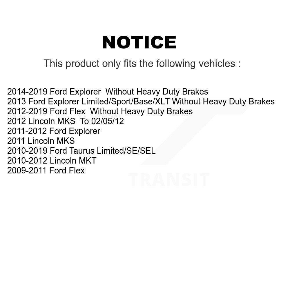 [Avant] Kit de disque (percé rainuré revêtu) et plaquette (céramique) de frein pour Ford Explorer Taurus Flex Lincoln MKT MKS KDC-100059
