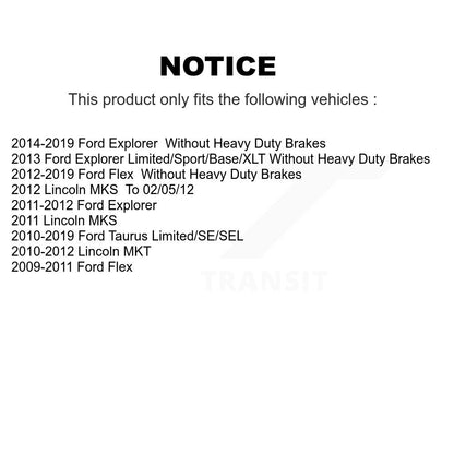 [Avant] Kit de disque (percé rainuré revêtu) et plaquette (céramique) de frein pour Ford Explorer Taurus Flex Lincoln MKT MKS KDC-100059