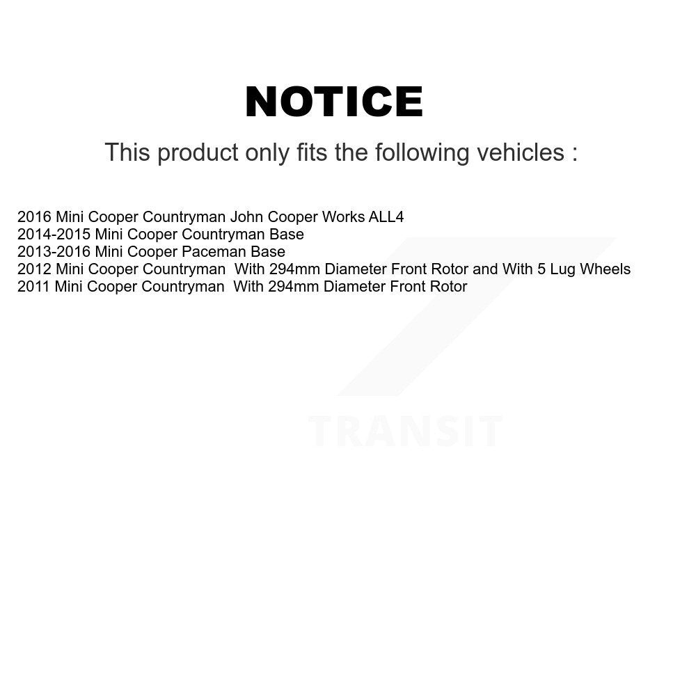 [Avant] Kit de disque (percé rainuré revêtu) et plaquette (céramique) de frein pour Mini Cooper Countryman Paceman KDC-100085